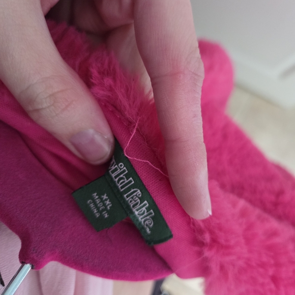 Wild Fable Vibrant Pink Cropped Teddy Jacket- Size XXL- READ DESCRIPTION - Picture 6 of 6